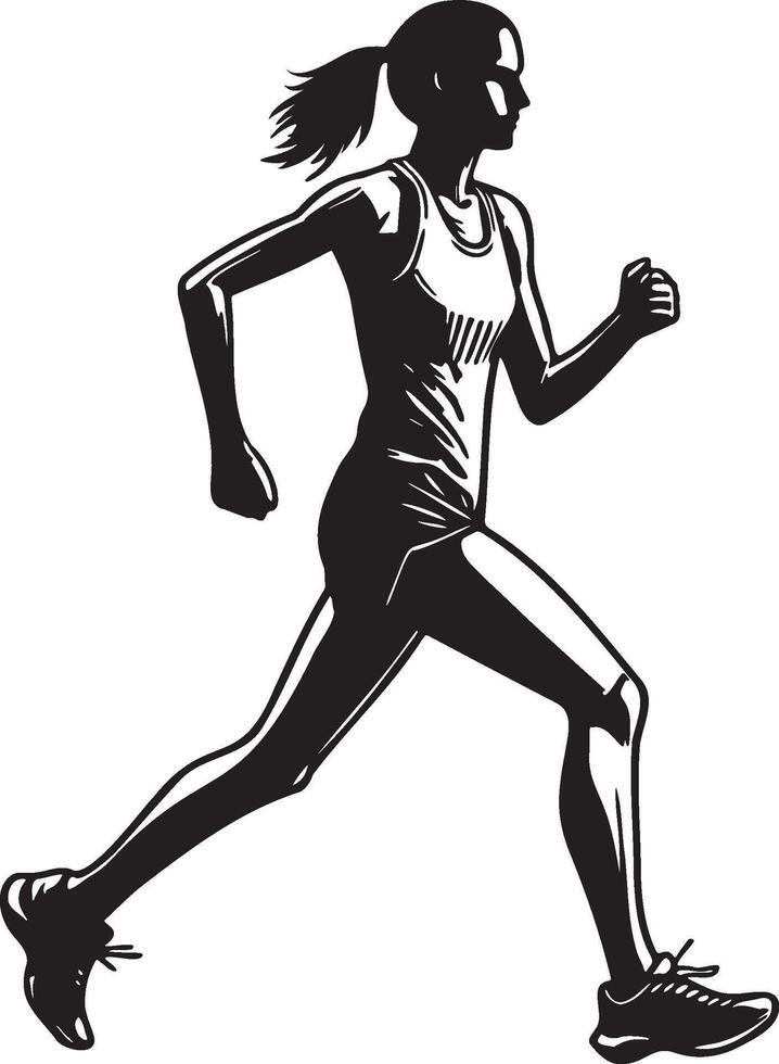 kvinna löpare illustration. vektor