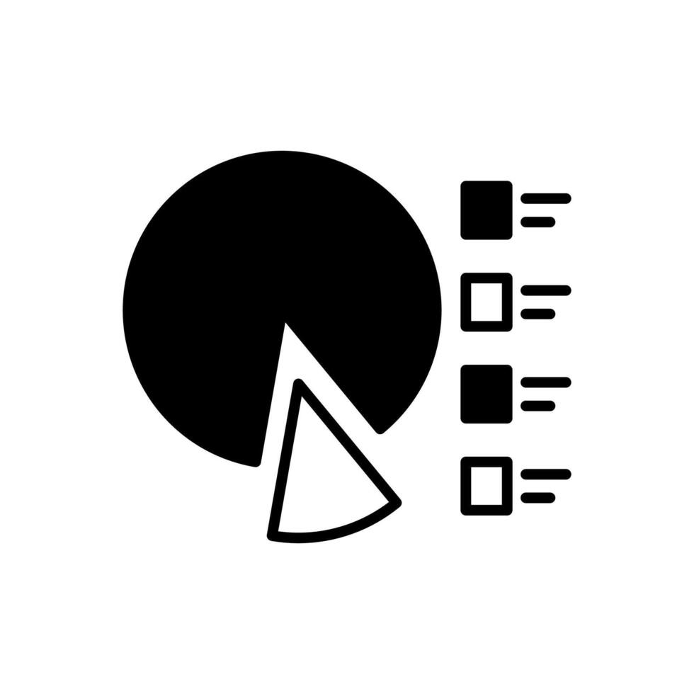 Kuchen Diagramm Symbol im Vektor. Logo vektor