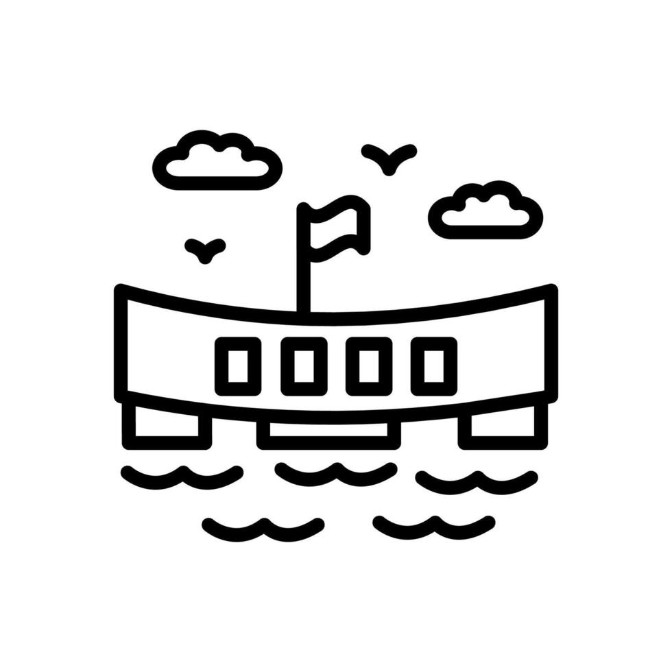 Perle Hafen Symbol im Vektor. Logo vektor