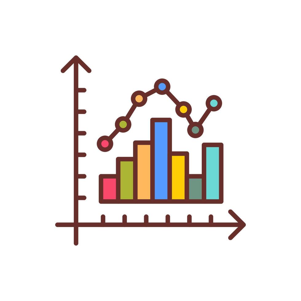 histogram ikon i vektor. logotyp vektor