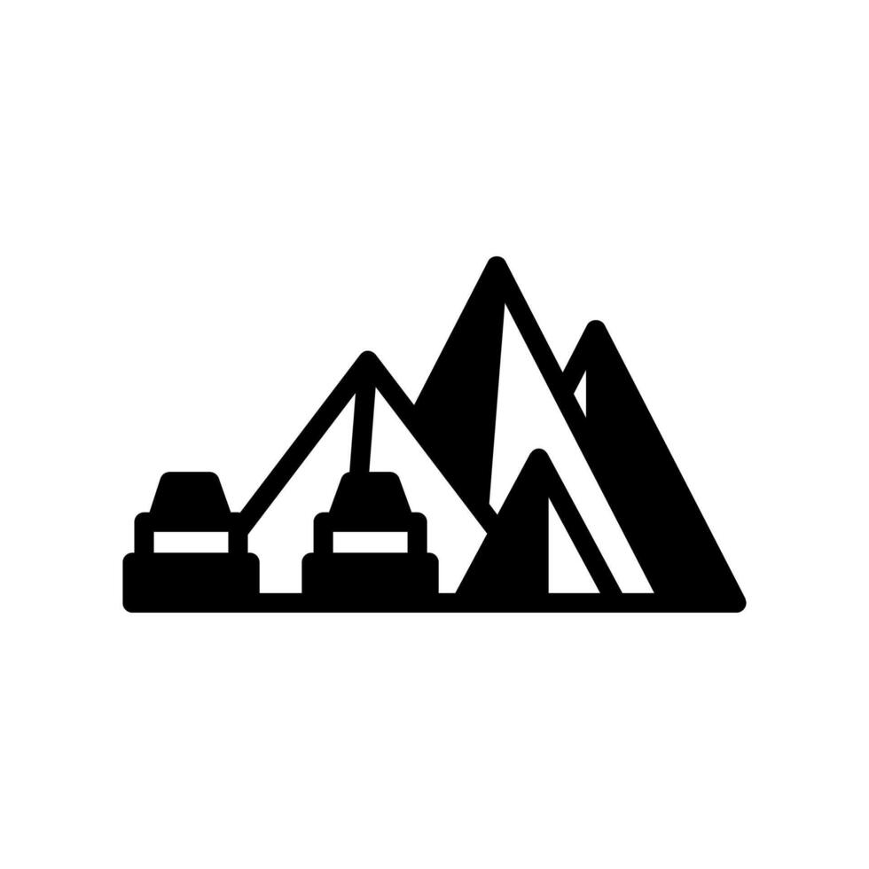 Gizeh Pyramiden Symbol im Vektor. Logo vektor