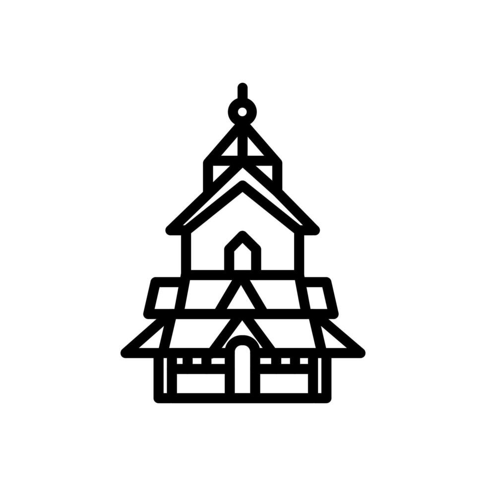 stav kyrka ikon i vektor. logotyp vektor