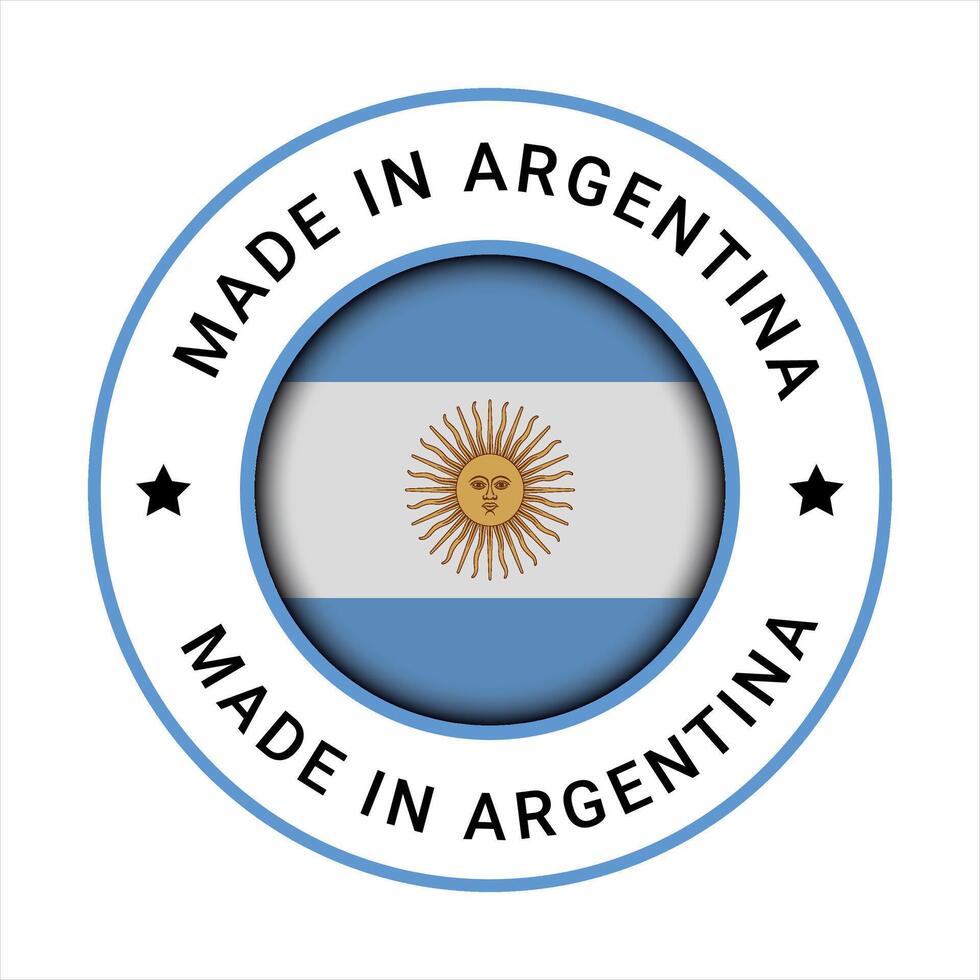 gemacht im Argentinien Vektor Logo und vertraut Abzeichen Symbole