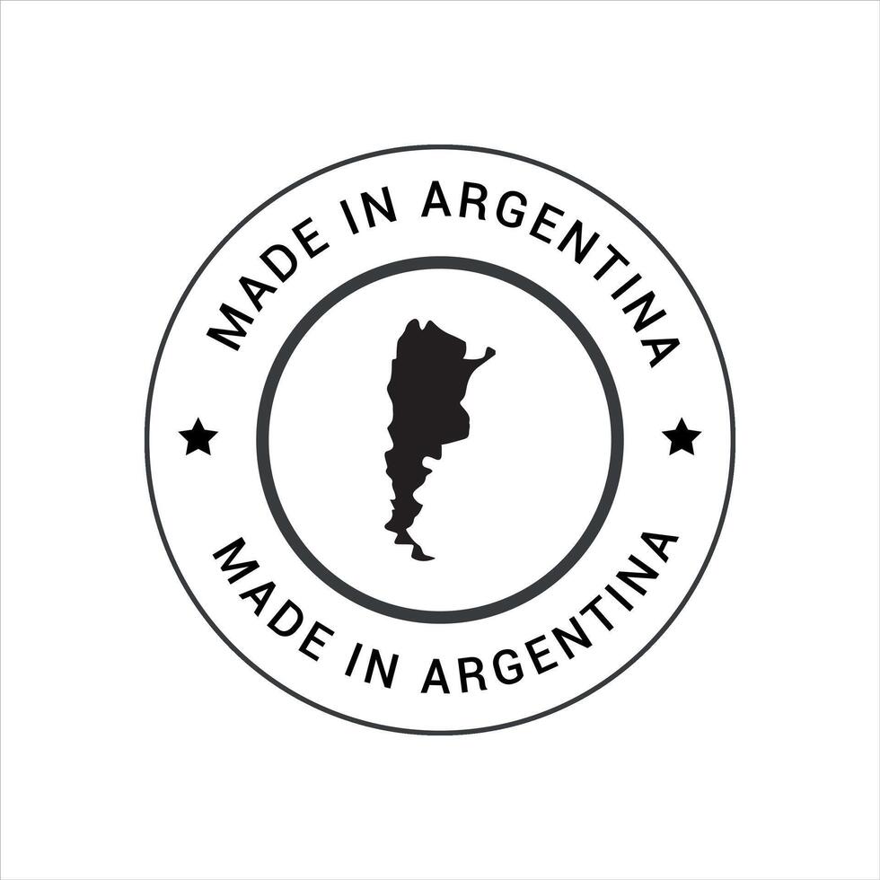 gemacht im Argentinien Vektor Logo und vertraut Abzeichen Symbole