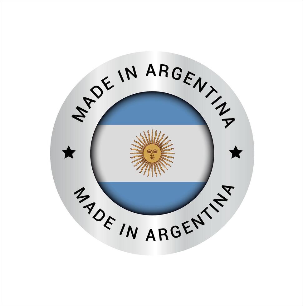 gemacht im Argentinien Vektor Logo und vertraut Abzeichen Symbole