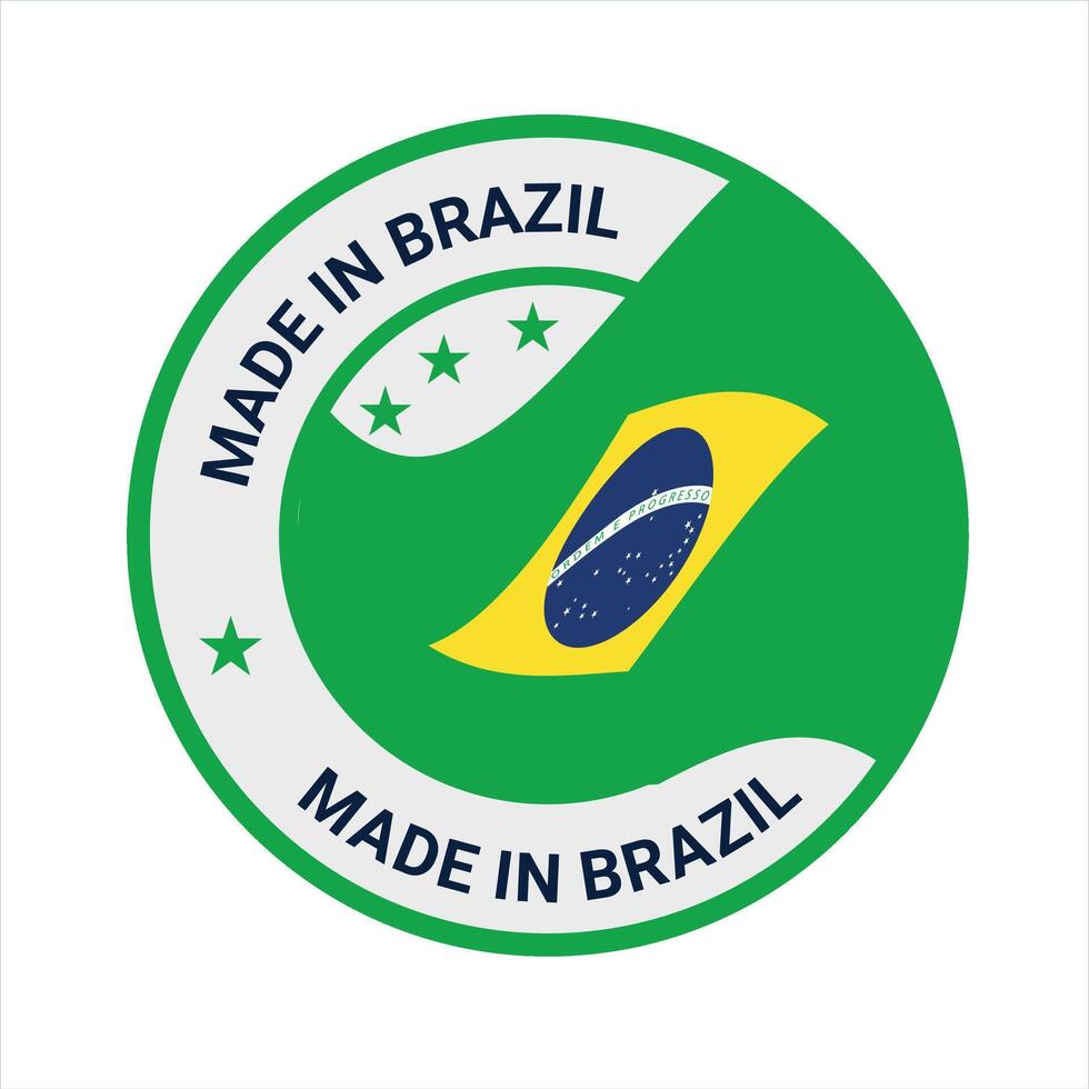 gemacht im Brasilien Vektor Logo, Symbol und Abzeichen