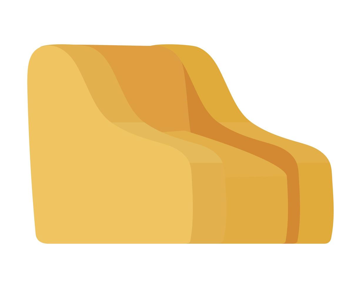 isoliertes gelbes Stuhlvektordesign vektor