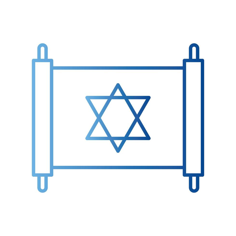 jüdischer tora farbverlauf symbol vektor design