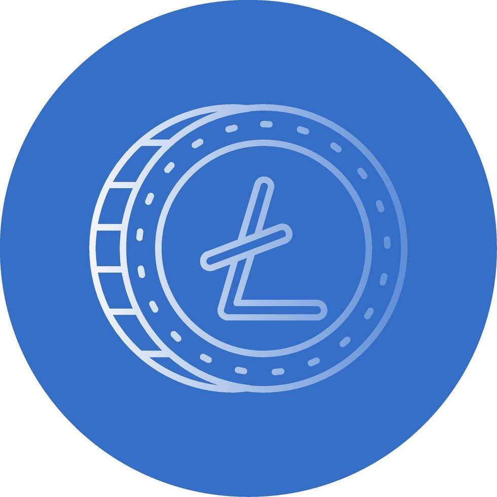 Litecoin Gradient Linie Kreis Symbol vektor