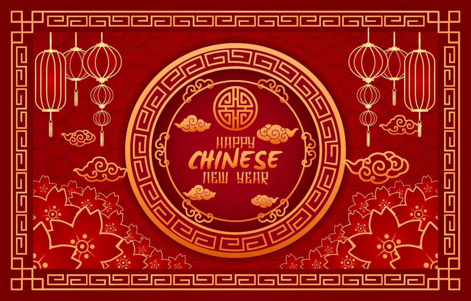 kinesiskt nyår bakgrund vektor