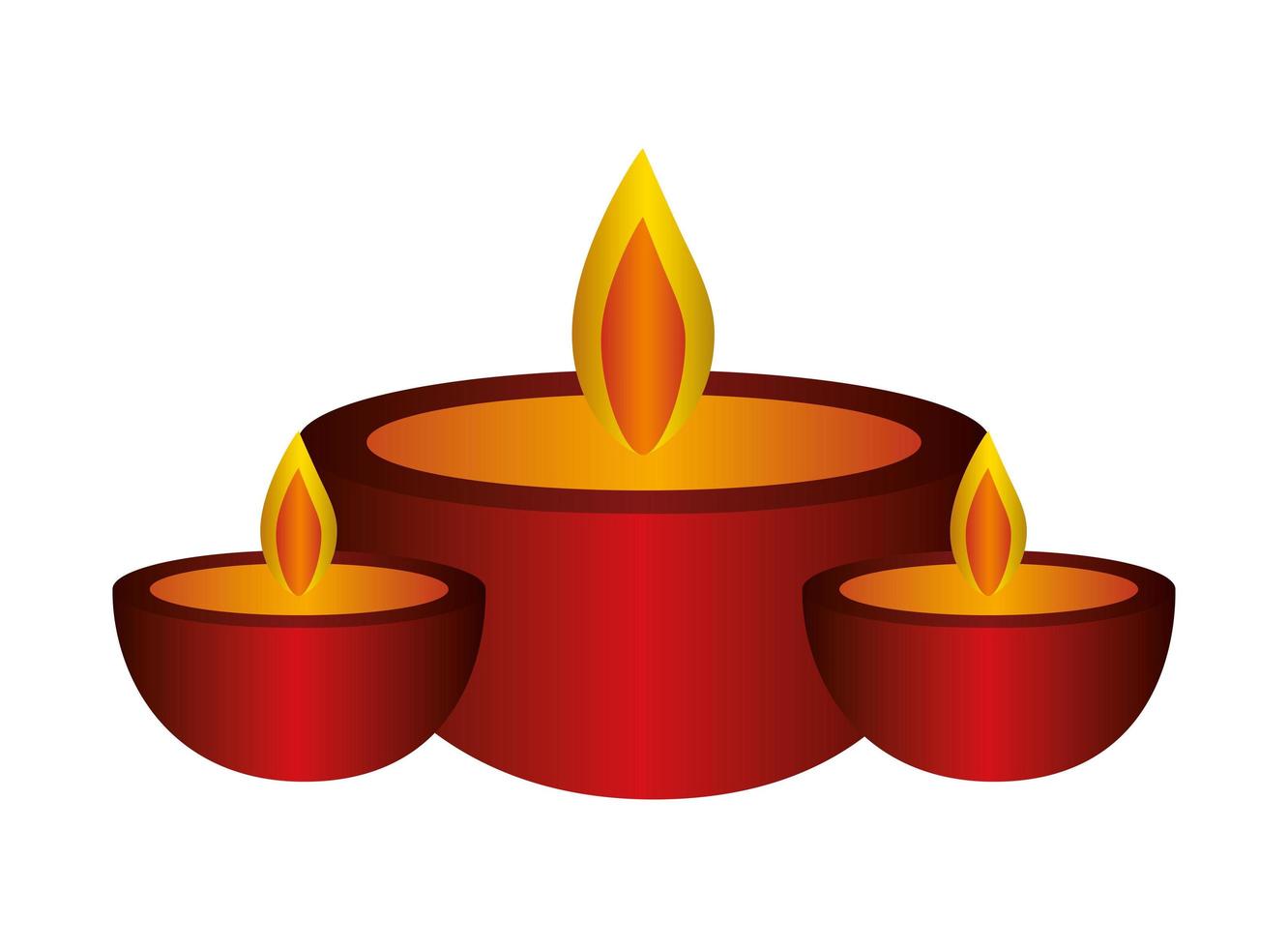isolierte rote Kerzen Symbole Vektor-Design vektor