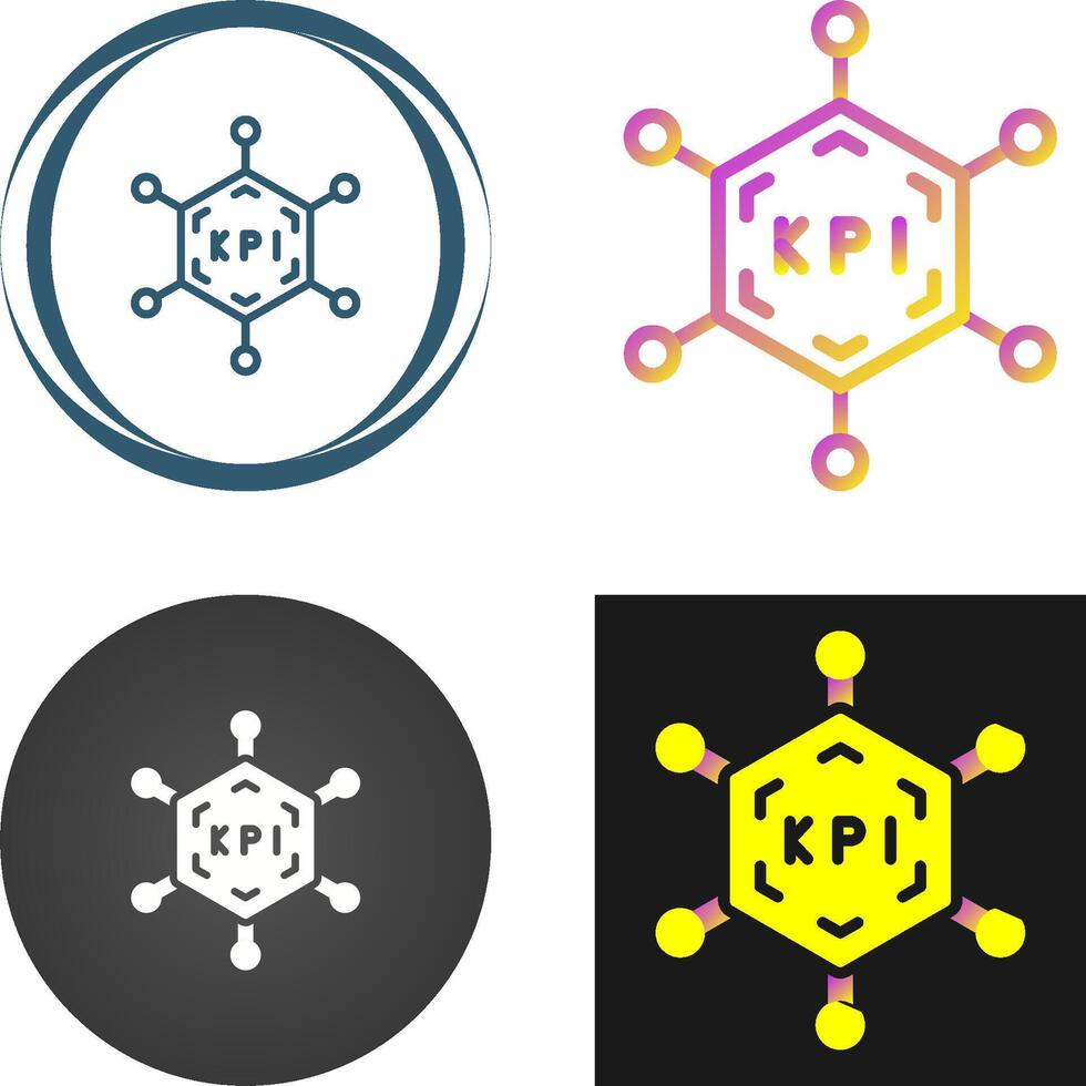 Schlüssel Performance Indikatoren Vektor Symbol