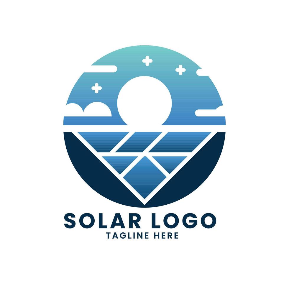 Grün Energie Solar- Leistung Logo Design Vektor Vorlage