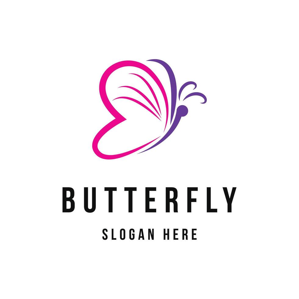 Schmetterling Logo Design Konzept Idee zum Unternehmen Geschäft Schönheit Mode vektor