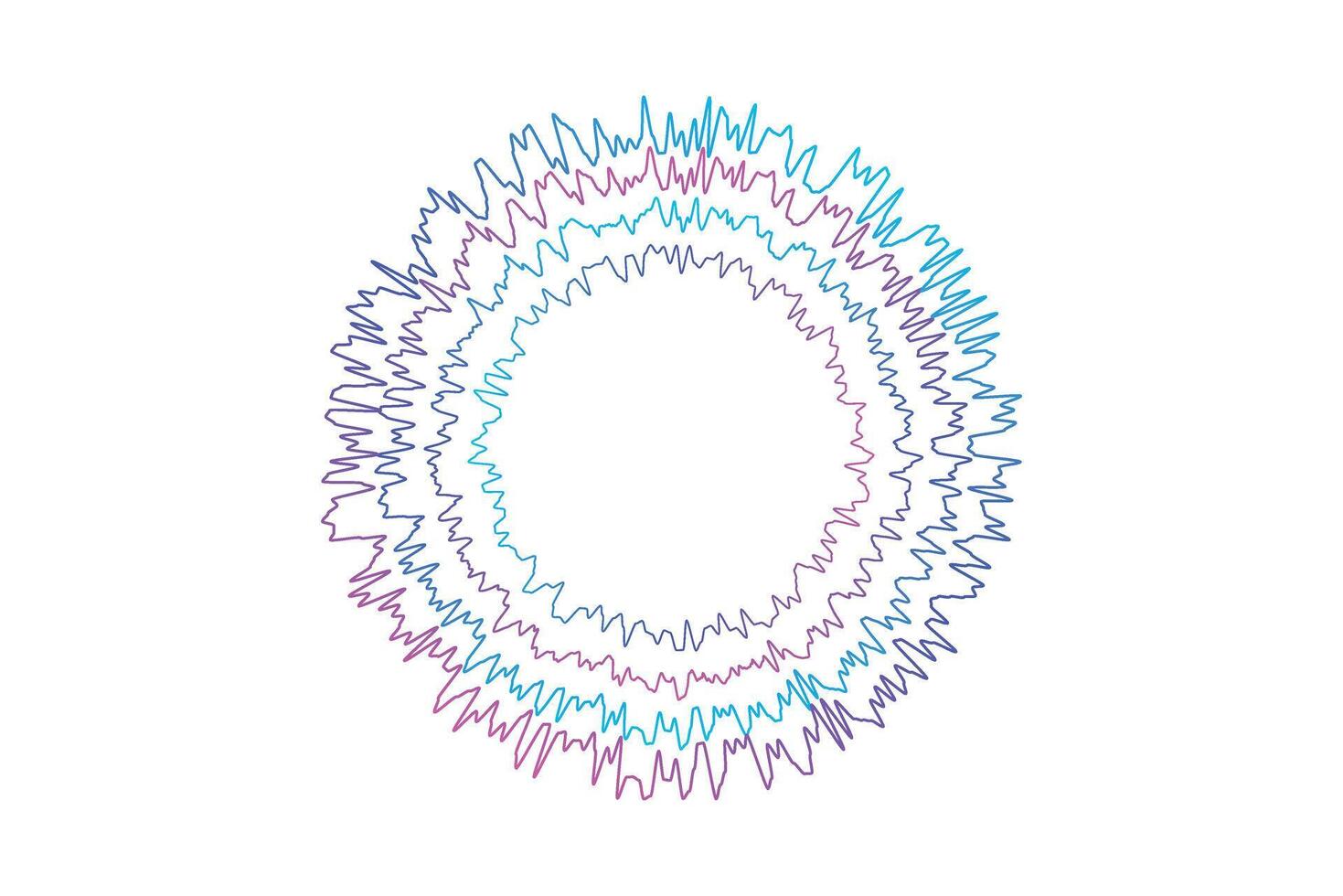 abstrakt cirkel linje Vinka färgrik lila och blå lutning bakgrund vektor mall