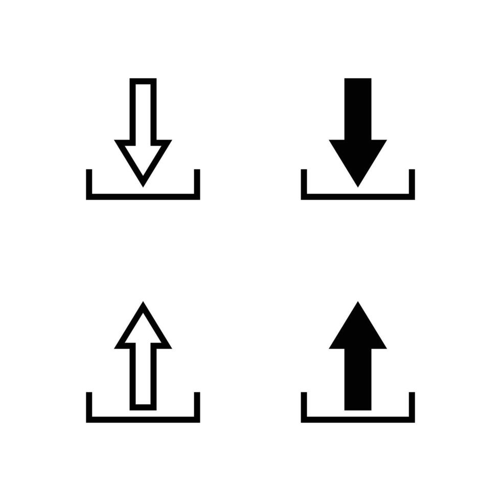 einstellen von Symbol herunterladen und hochladen Vektor Vorlage