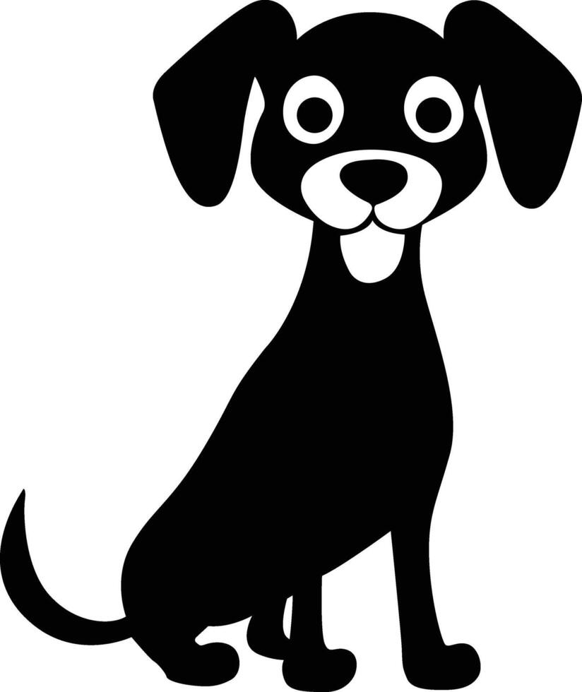 Karikatur Hund Silhouette Vektor isoliert