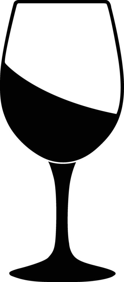vin glas silhuett vektor