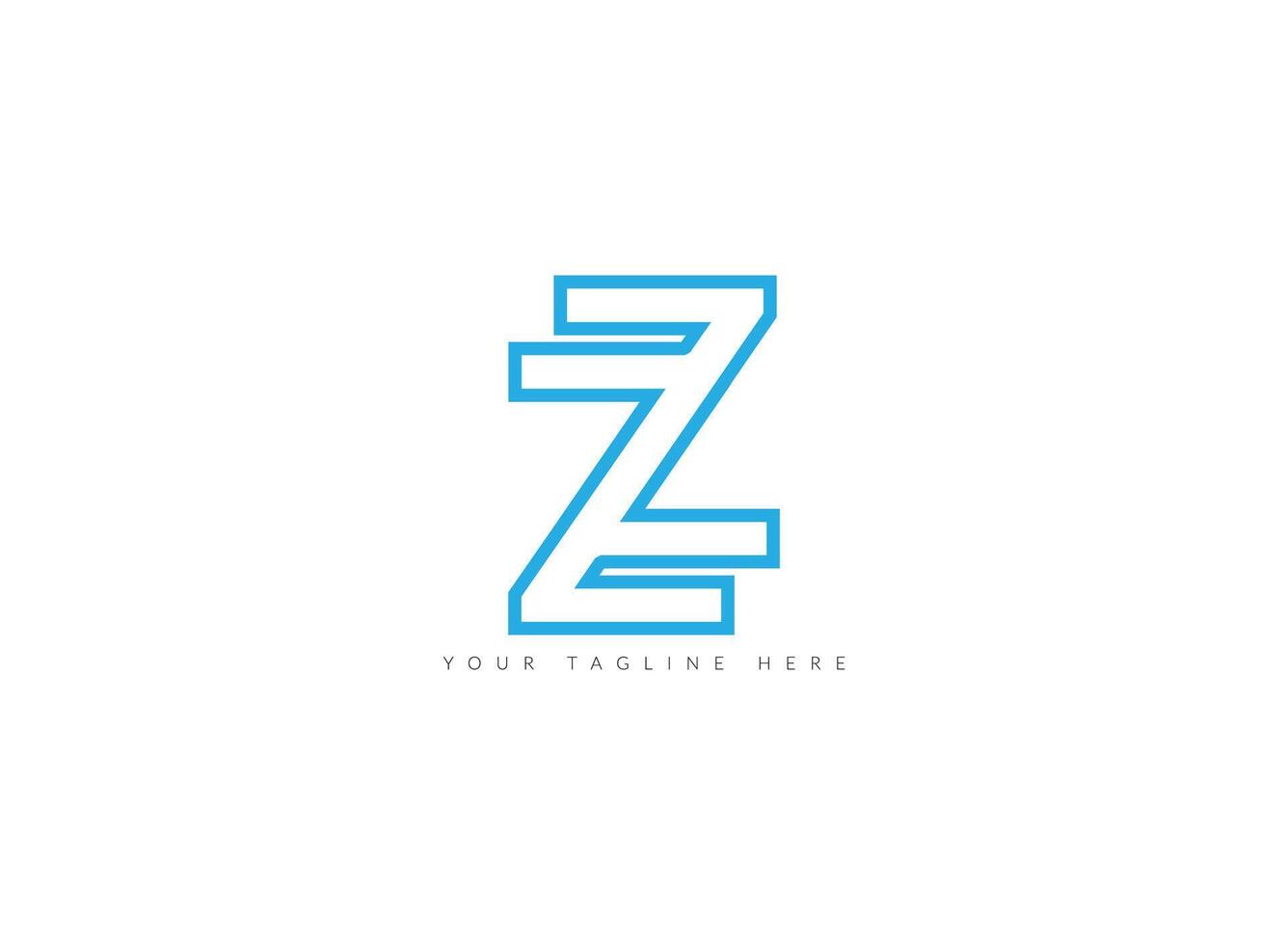 zz Brief Logo kreativ Design mit Vektor Grafik.