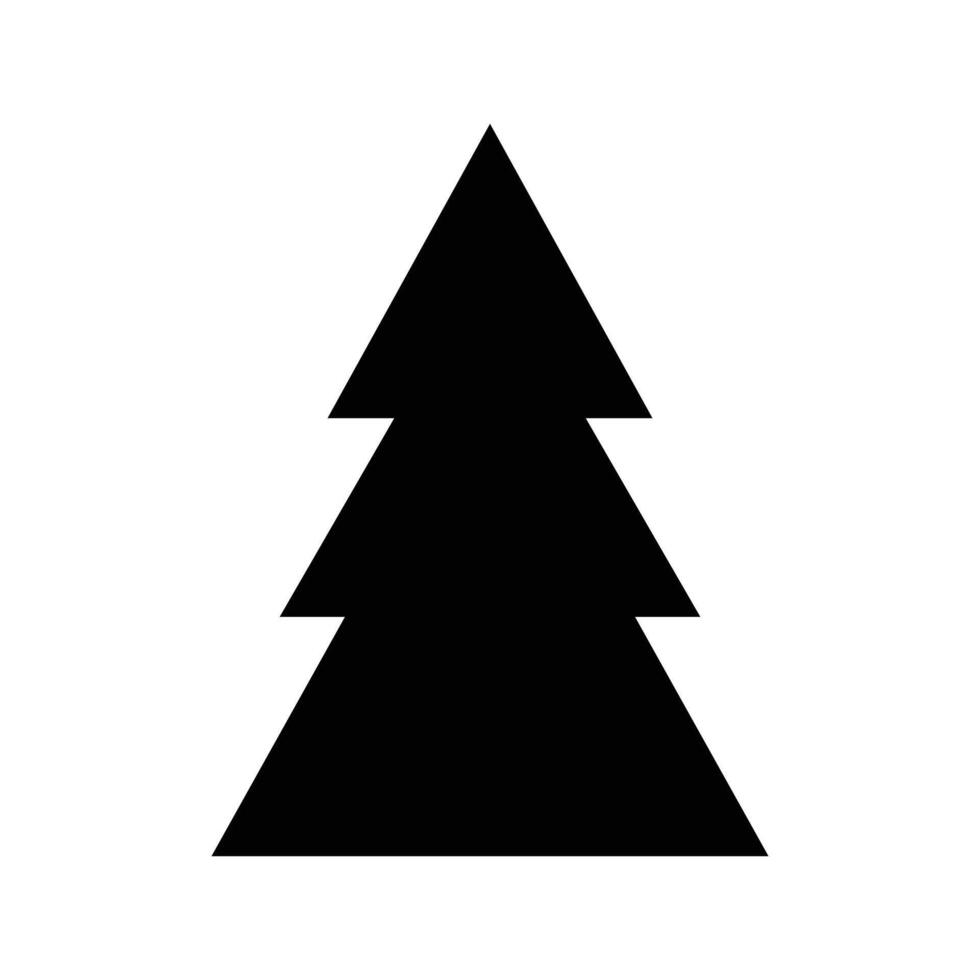 Weihnachten Bäume, Weihnachten Baum, schwarz Vektor isoliert auf Weiß Hintergrund, Winter Urlaub Symbole. Vektor eps 10