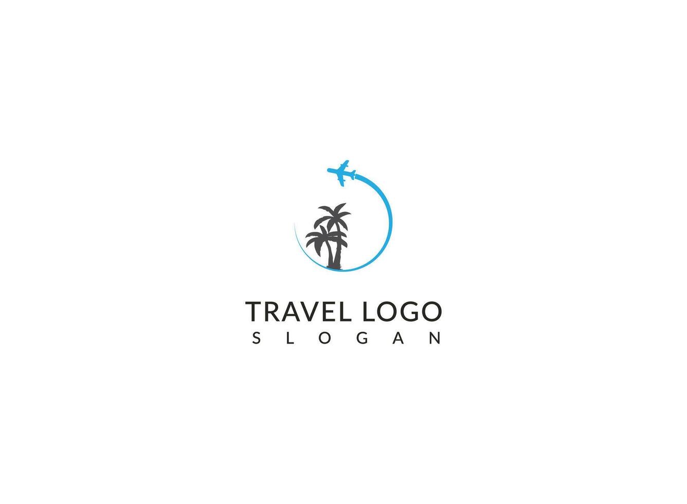 kreativ Palme Baum Vektor Logo Reise Design.