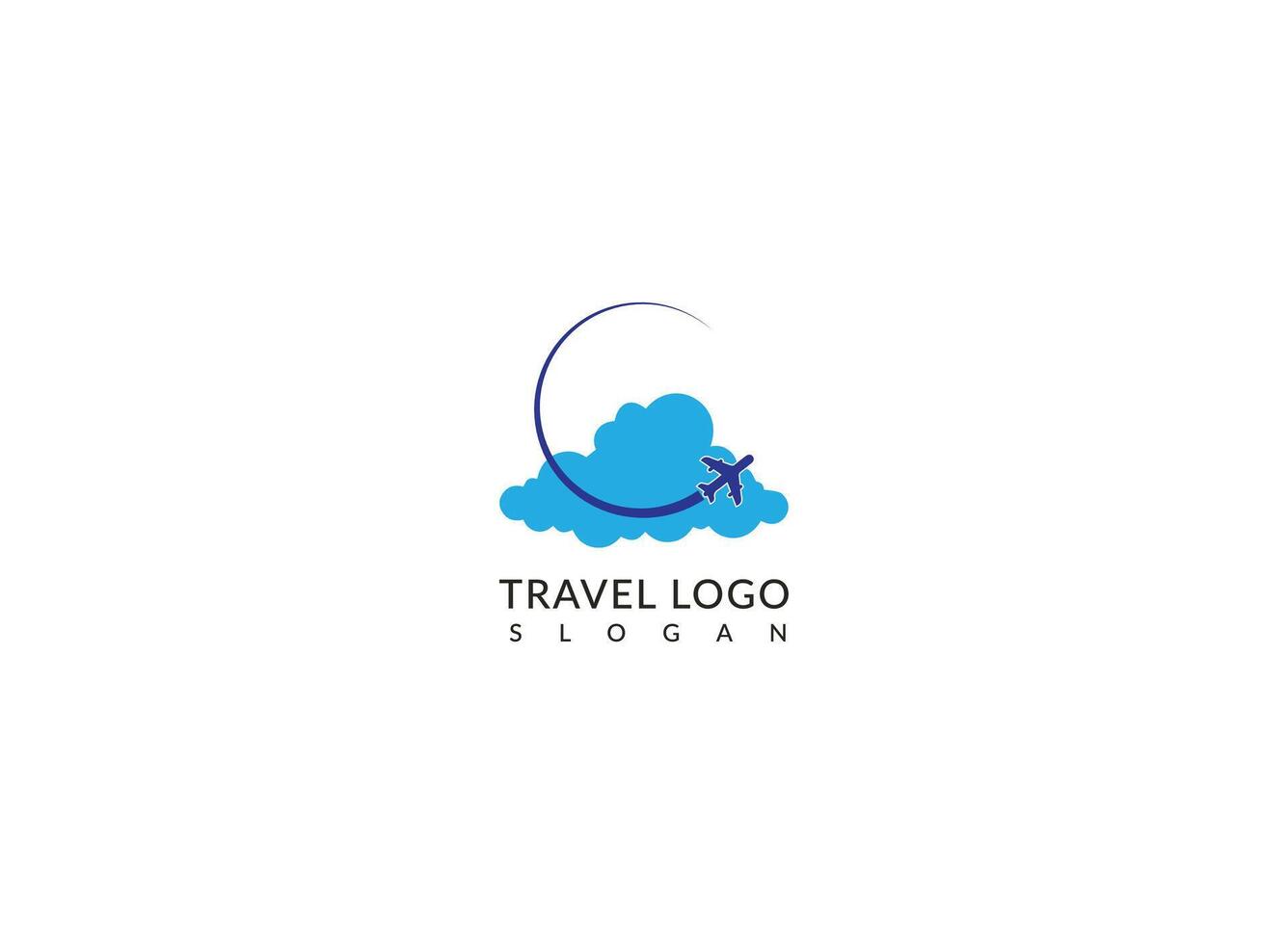 Wolke Reise Logo Design. vektor