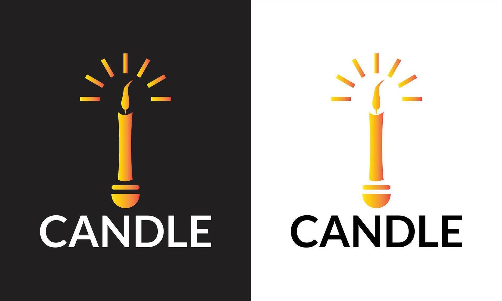 Kerze Logo Vorlage im minimalistisch Stil. Design Element zum Logo und andere Design vektor