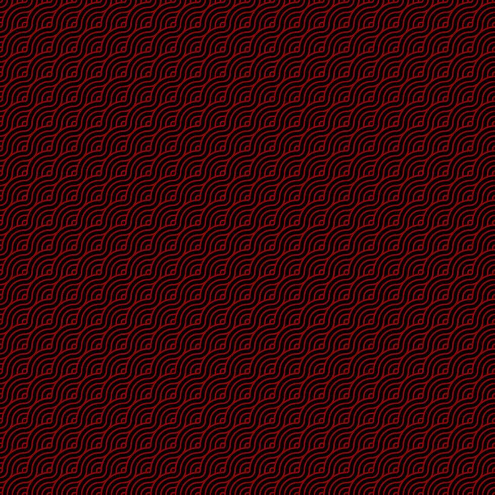 svart och röd japansk Vinka styled mönster vektor