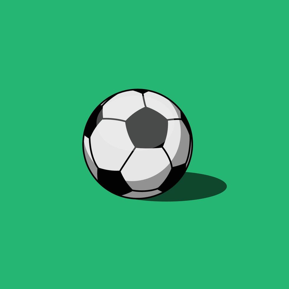 fotboll fotboll boll isolerat på bakgrund. sport Utrustning ikon. platt design vektor illustration.
