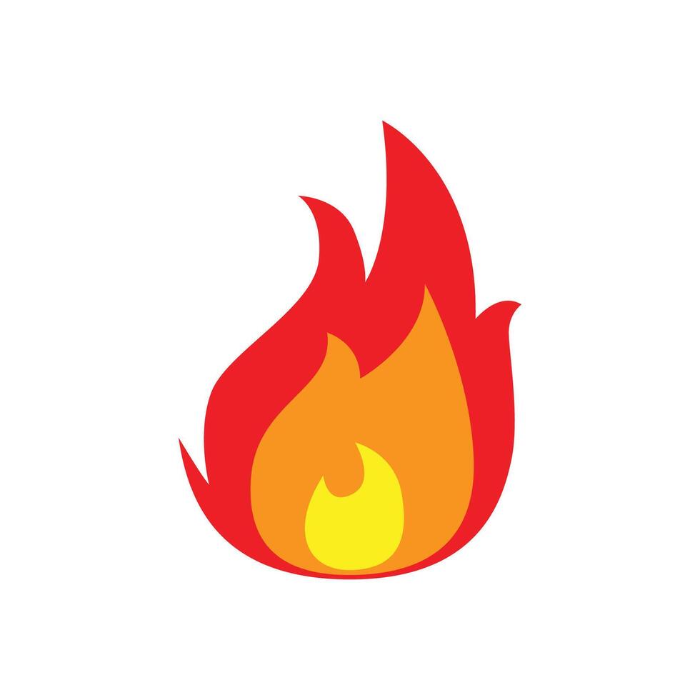 Feuer Flamme Logo Vektor, Feuer Symbol, Feuer Symbol Vektor Illustration isoliert auf Weiß Hintergrund