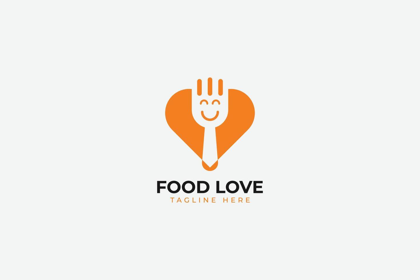 Essen Liebe minimal Logo vektor