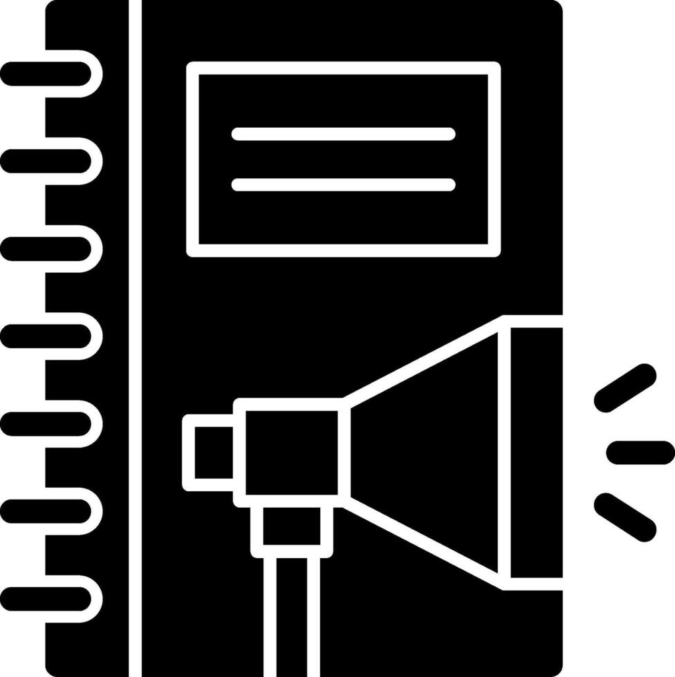 anställd handbok glyf ikon vektor