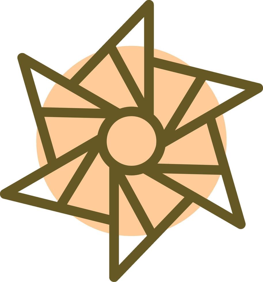 Windrad linear Kreis Symbol vektor