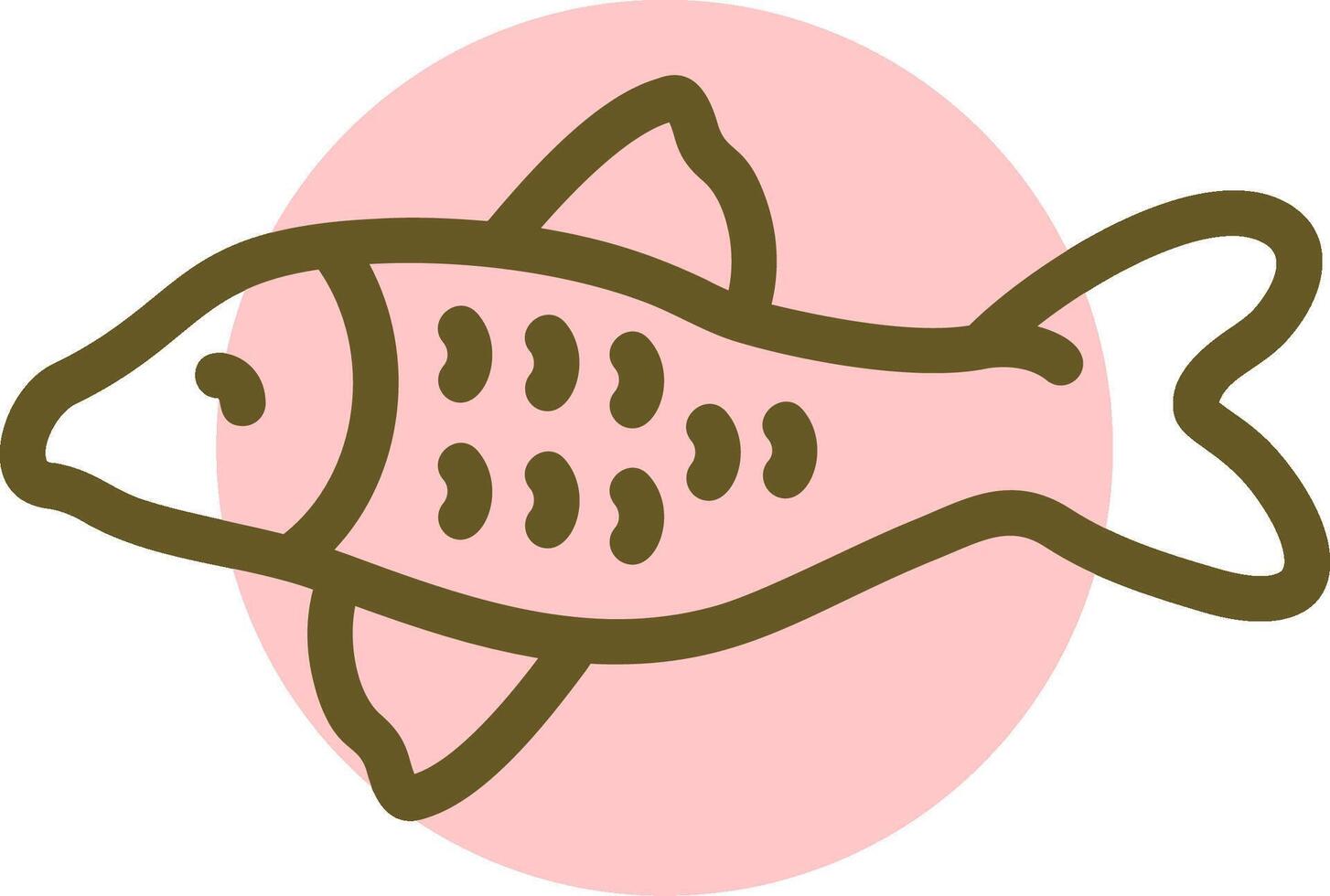 koi fisk linjär cirkel ikon vektor