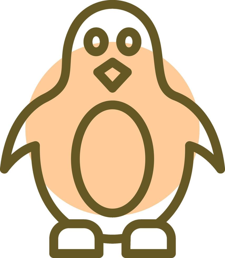 Pinguin linear Kreis Symbol vektor