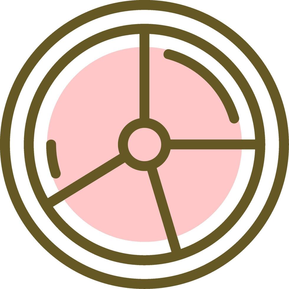 paj Diagram linjär cirkel ikon vektor