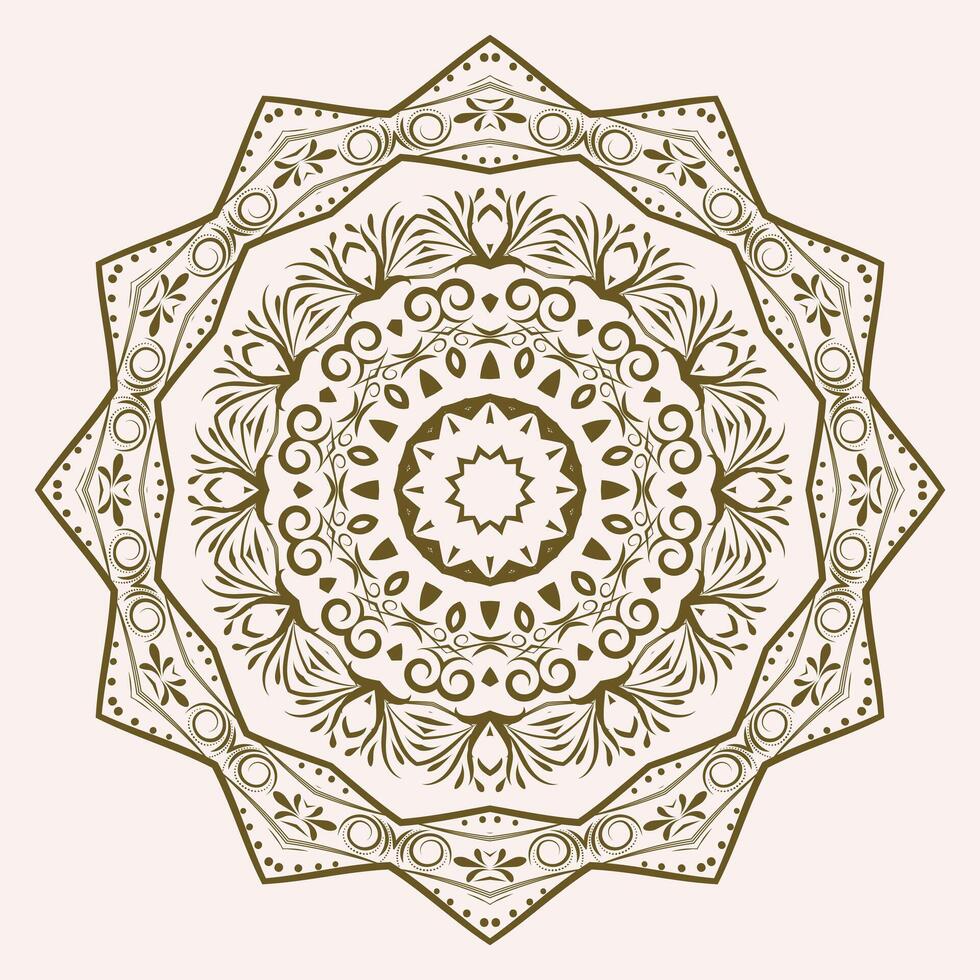 kostenlos Vektor Luxus Blumen- indisch Arabisch Mandala Design