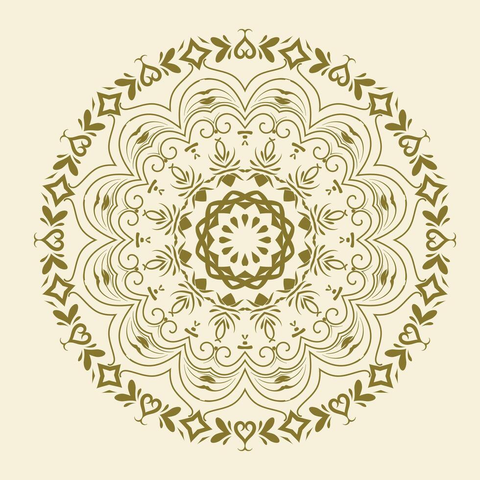 kostenlos Vektor Luxus Grafik Kunst Arabisch Blumen- Mandala Design