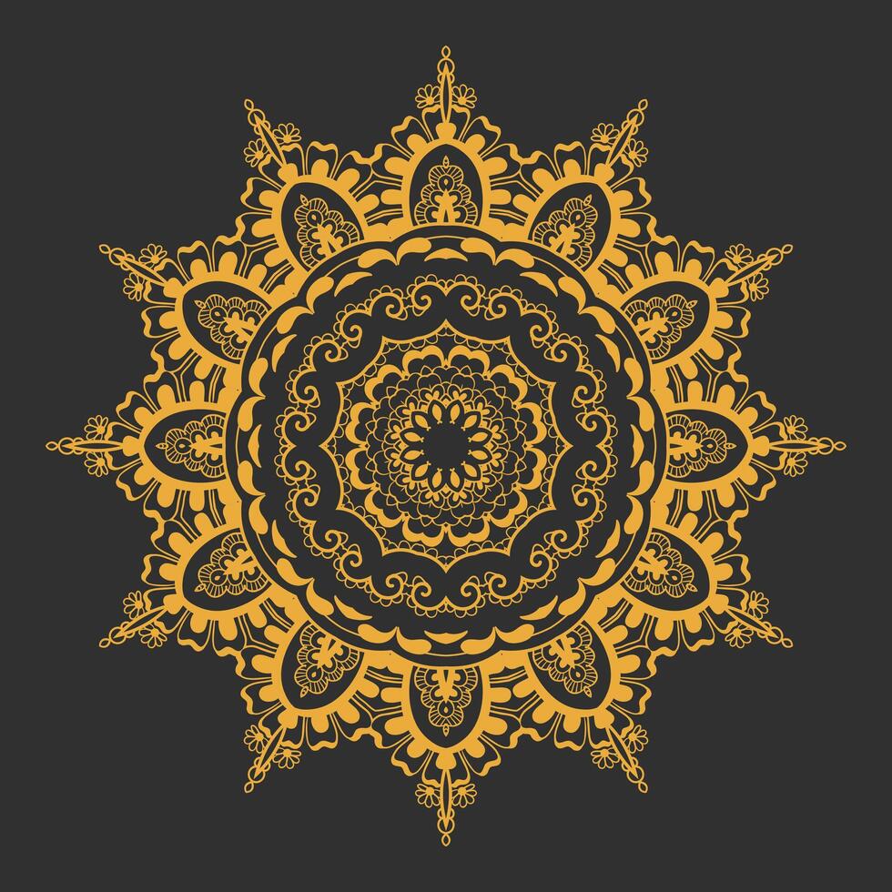 Luxus Blumen- indisch Arabisch Mandala Design Prämie Vektor