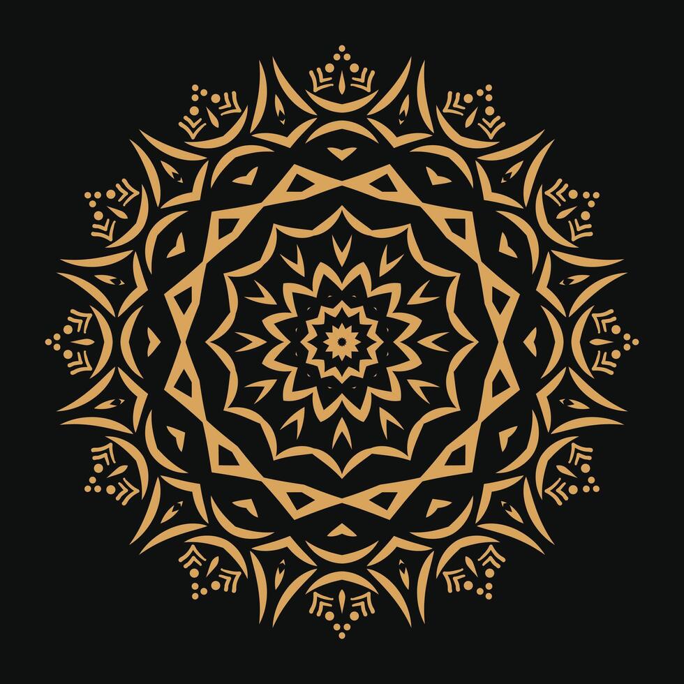 Luxus Blumen- indisch Arabisch Mandala Design Prämie Vektor