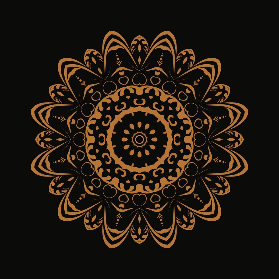 kreativ Vektor golden Blumen- Arabisch Mandala Hintergrund Vorlage