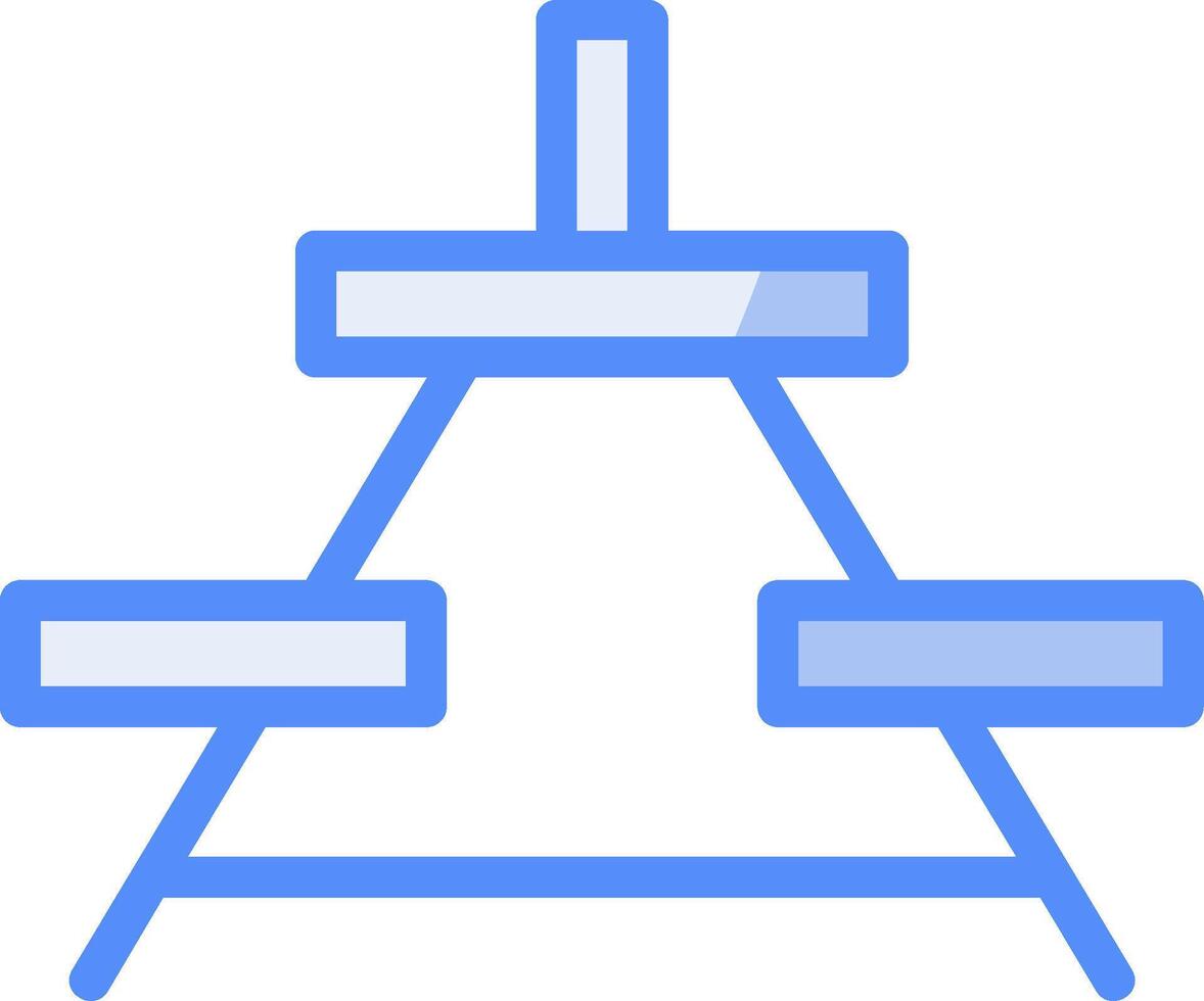 Picknick Tabelle Linie gefüllt Blau Symbol vektor