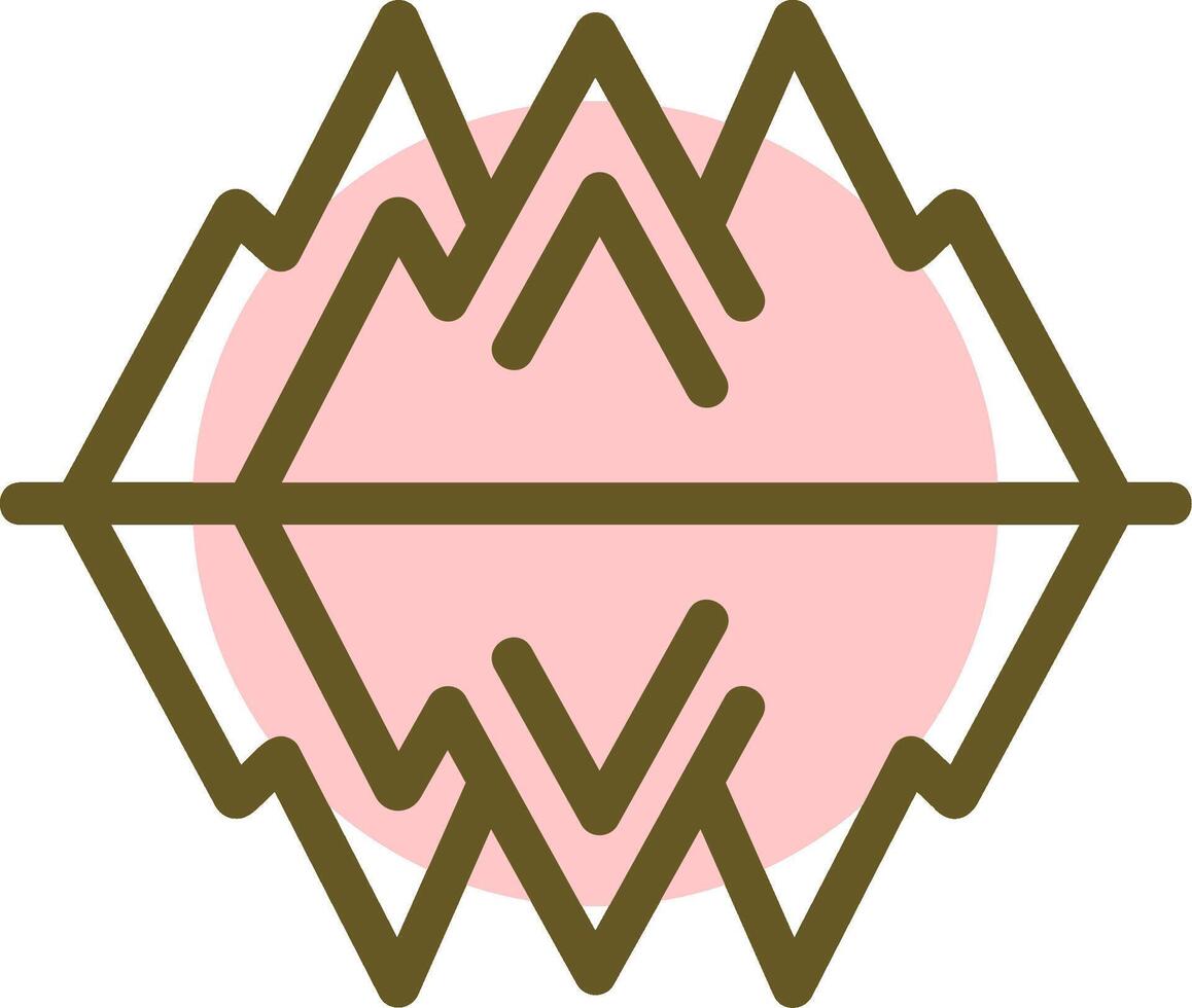 Gletscher linear Kreis Symbol vektor