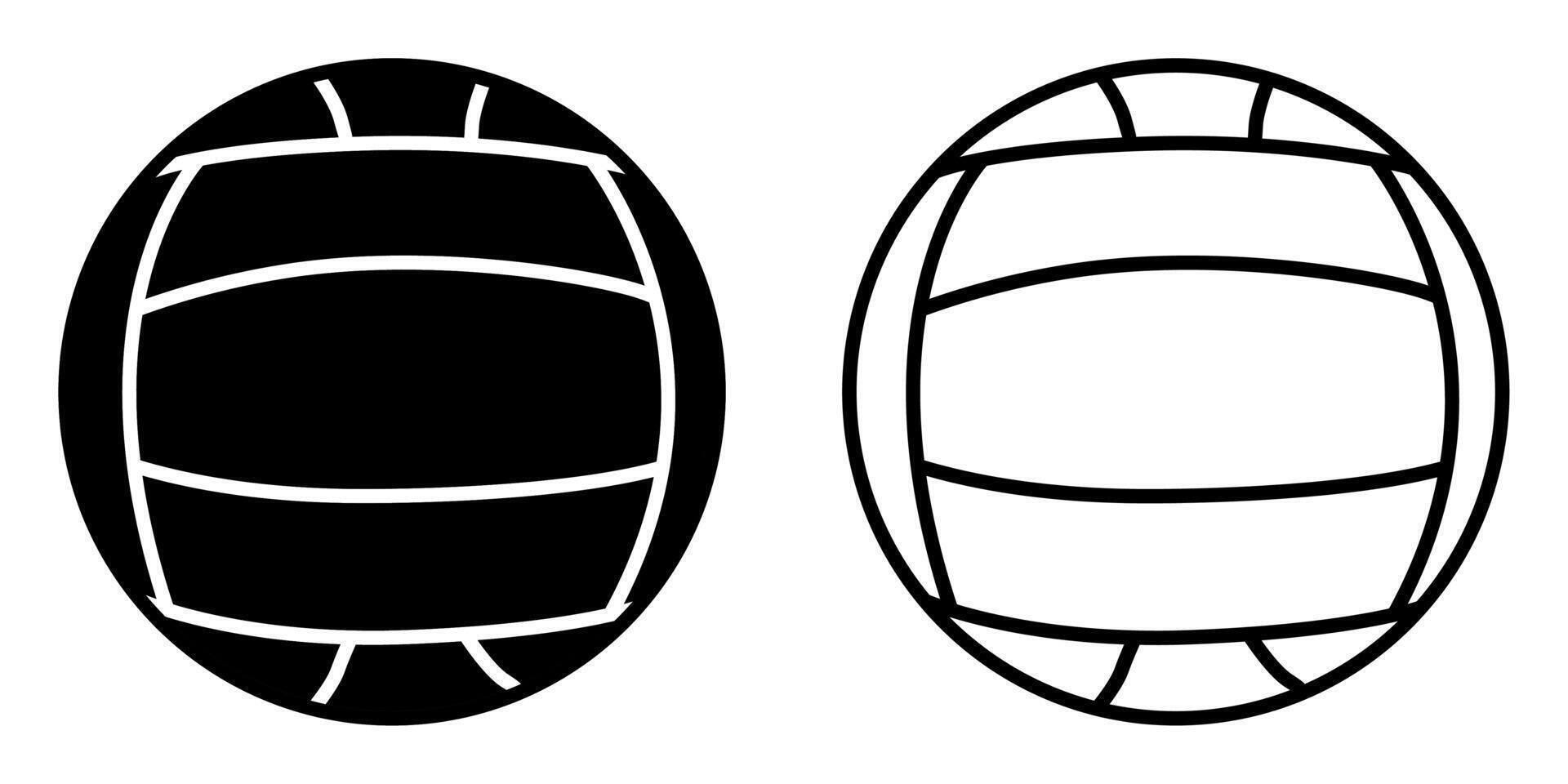 Wasser Polo Ball schwarz Gliederung Symbol Sport Design Vorlage Vektor Illustration