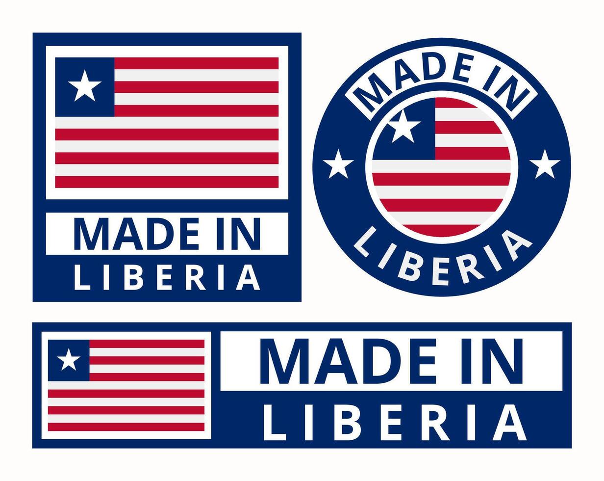 Vektor einstellen gemacht im Liberia Design Produkt Etiketten Geschäft Symbole Illustration