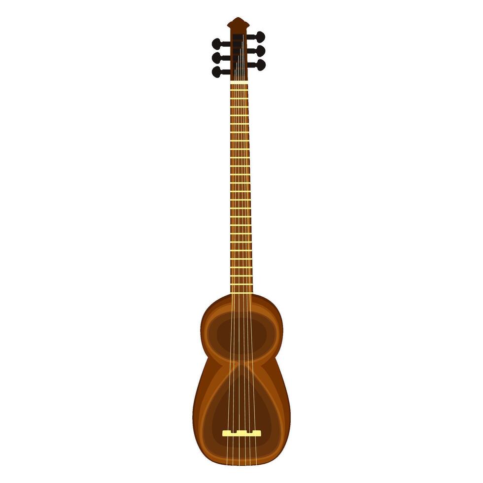 tjära arabicum iranian gitarr orientalisk musik instrument ikon vektor illustration