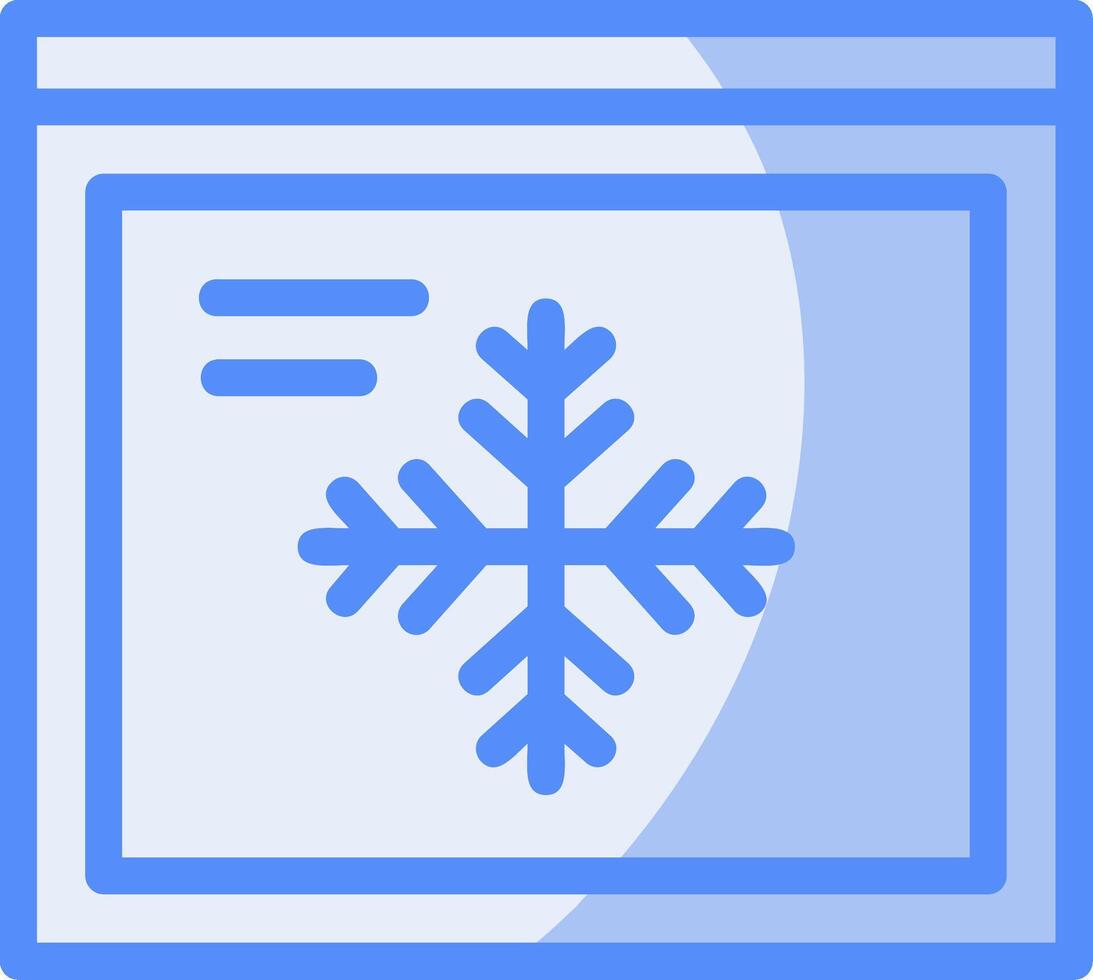 snöflinga linje fylld blå ikon vektor