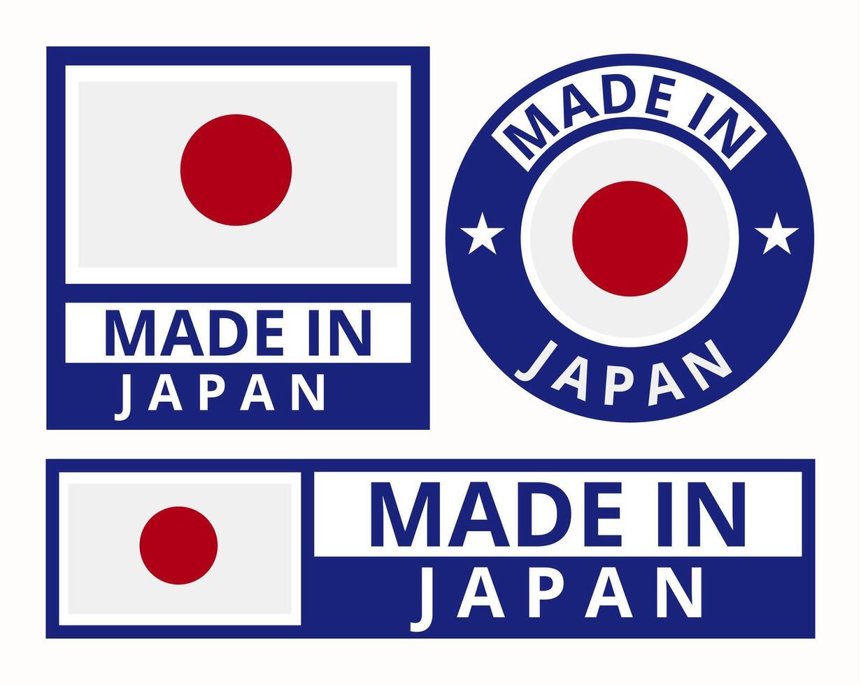 Vektor einstellen gemacht im Japan Design Produkt Etiketten Geschäft Symbole Illustration