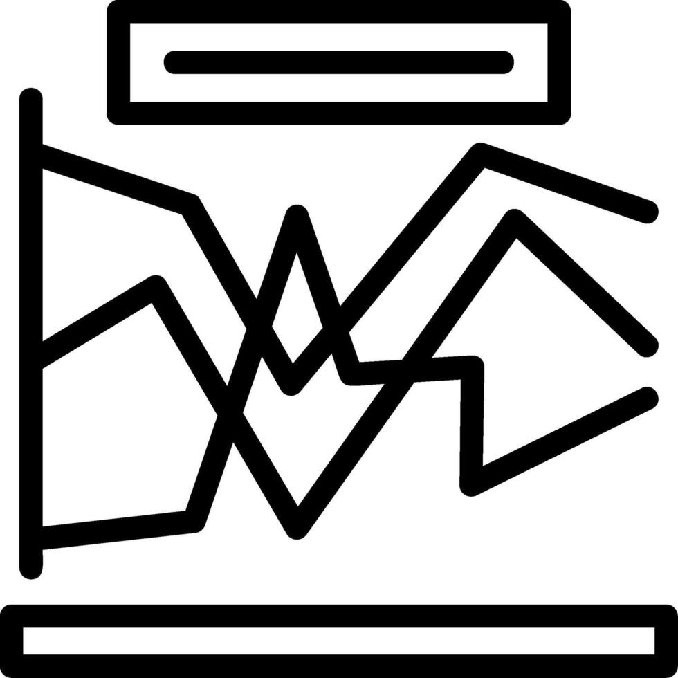 Liniendiagramm Liniensymbol vektor