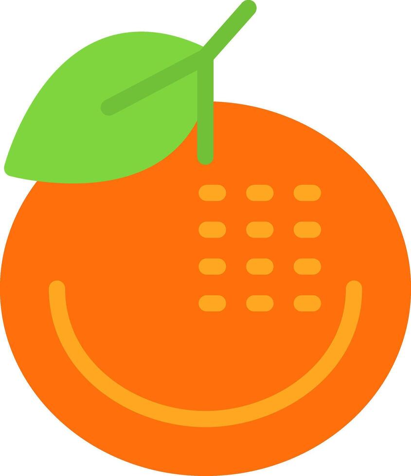 Mandarin Orange eben Symbol vektor
